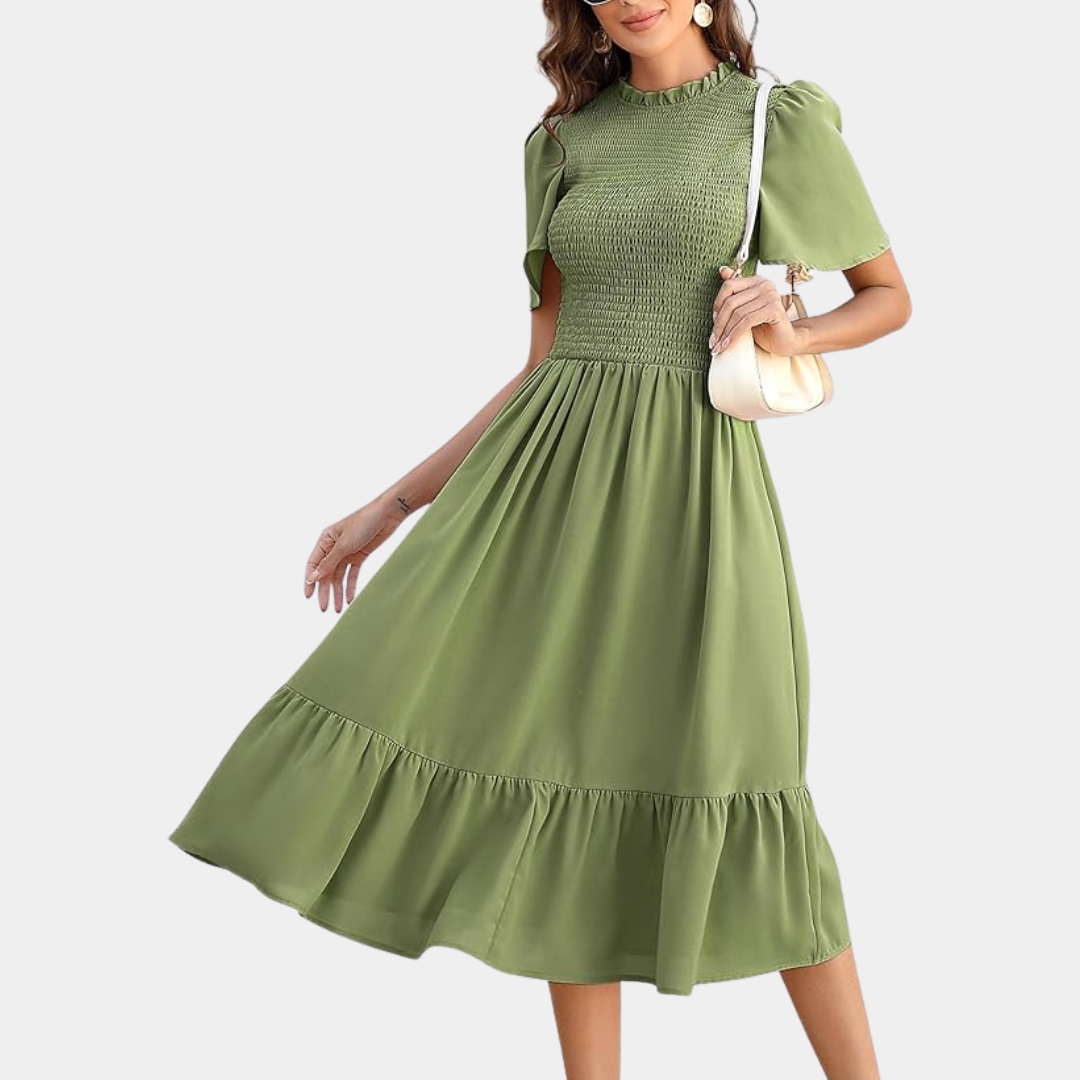 Célina | Luxury Midi Dress with Elegant Flow